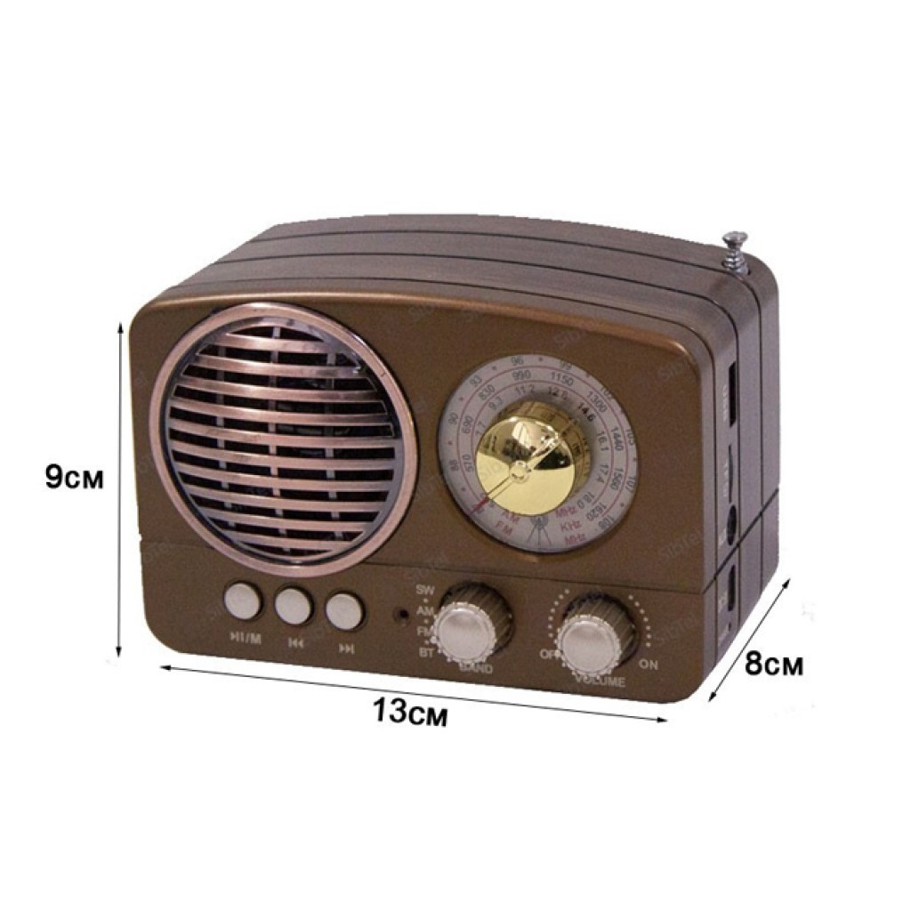 retro radio size